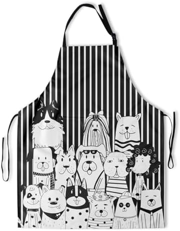 Art Apron with Pocket for Women Men by DZGlobal