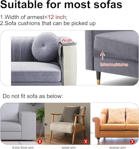 Upgraded Cat Scratch Furniture Protector, Cat Scratch Sofa Arm Sheild - Image 6