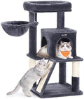 Feandrea Cat Tree, 37.8-Inch Tall Cat Tower, Smoky Gray by FeandreabySONGMICSHOME