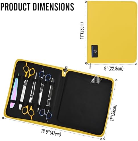 Leather Shear Cases for Hairstylist Holds 10 Grooming or Beauty Shears - Image 4