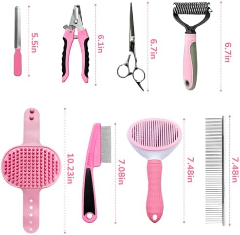 Dog Brush & Grooming Kit – 9-Piece Pet Brush & Deshedding Set - Image 2