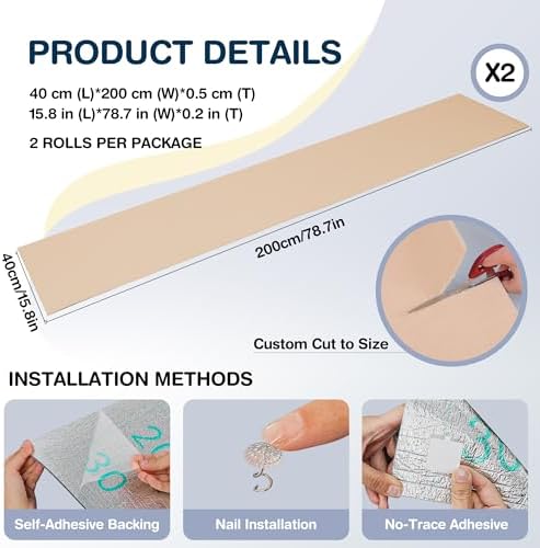 157.5" x 15.8" Cat Scratch Furniture Protector, Self-Adhesive Couch Protector - Image 2