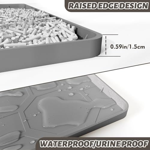 Silicone Cat Litter Mat, 34“ x 22” Waterproof Cat Litter Mats - Image 5