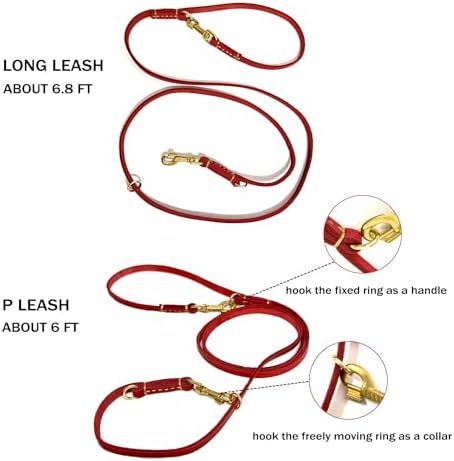 Soft Multi-Function 6 in 1 Leather Training Walking Leash, Hands Free, Crossbody - Image 5