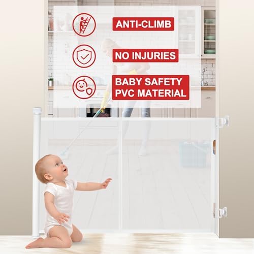 Retractable Baby Gates for Stairs& Doorways, Extends to 200" - Image 3