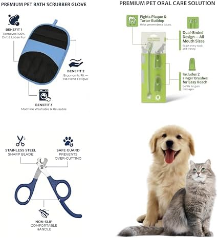Double Pet Grooming Glove Set - Image 2