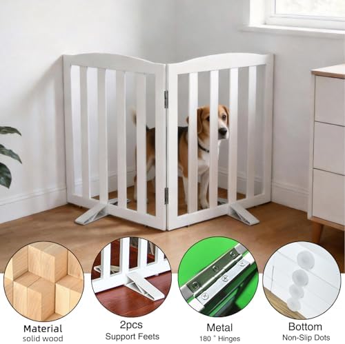 Freestanding Dog Gate Indoor, Doggie Gate Foldable Dog Gates - Image 5