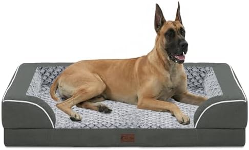 Orthopedic Dog Bed for Extra Large Dogs, Dark Grey by CasaPaw