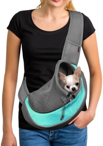 YUDODO Pet Sling Carrier for 5-9 lbs Small Dogs Cat Puppy Crossbody Carrier by YUDODO