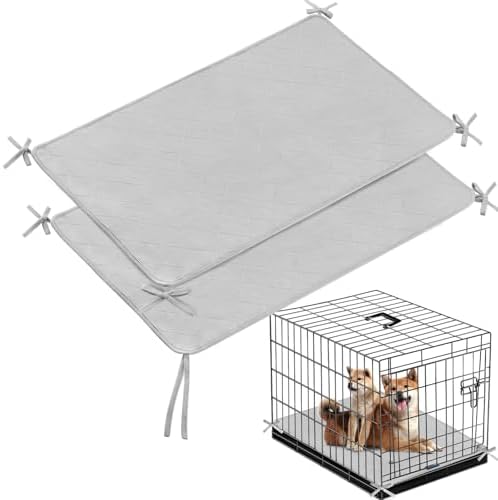 Waterproof Dog Crate Mat with Rope 2 Pack by Moonsea