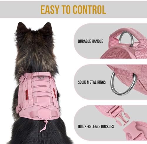 OneTigris Tactical Dog Harness No-Pull Service Vest - Image 6