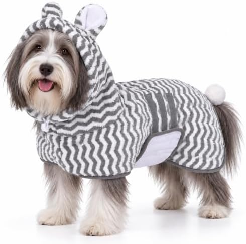 SHERCHPRY Dog Bathrobe Absorbent Microfiber Pet Drying Robe by SHERCHPRY