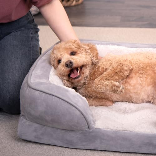 Furhaven Cooling Gel Dog Bed for Medium/Small Dogs w/ Removable Bolsters & - Image 3