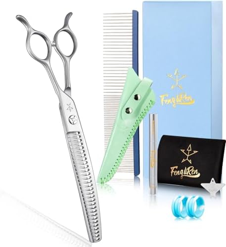 High-end Professional Dog Grooming Curved Thinning Scissors Teeth Blending by Fengliren%C2%AEDedicatedToScissorsForOver40Years