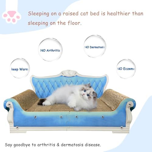Luxury Cardboard Cat Scratcher Sofa Bed, Couch Shaped Scratching Board - Image 6