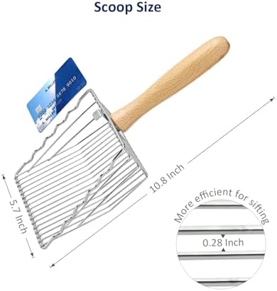 WePet Premium Metal Cat Litter Scoop, 5X Faster Speed Sifter, Heavy Duty Steel - Image 2