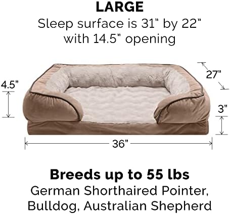 Furhaven Cooling Gel Dog Bed for Large/Medium Dogs w/ Removable Bolsters & - Image 2