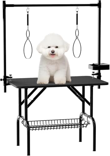 36" Professional Dog Pet Grooming Table Adjustable Heavy Duty Portable w/Arm & by Anwick