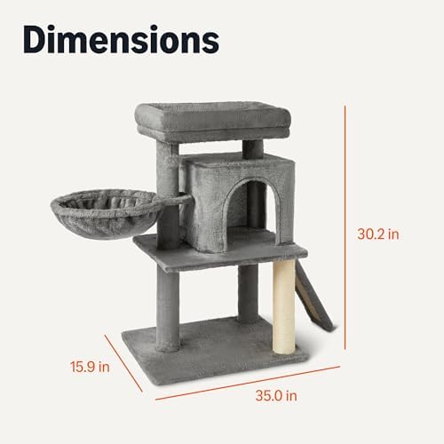 Amazon Basics Indoor Cat & Kittens Multi-Level Climbing Activity Tower - Image 5
