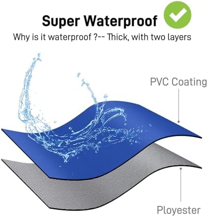 Waterproof Apron with Comfortable Adjustable Bib Rubber Vinyl Dishwasher Heavy - Image 2