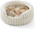 Bedsure ComfyFleece® Washable Cute Cat Bed, Soft Round Kitten Bed by BEDSURE