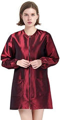 TOPTIE Salon Jacket with Long Sleeve, Unisex Satin Grooming Smock by TOPTIE