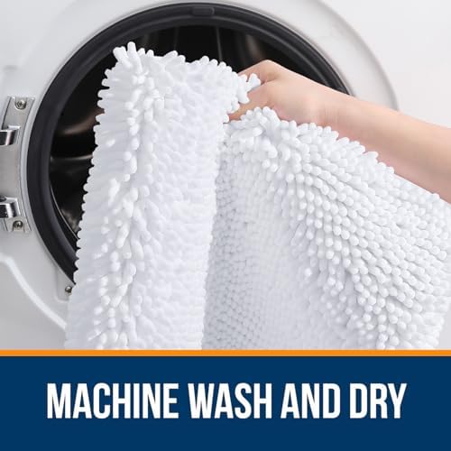 OLANLY Bathroom Runner Rugs 59x20, Extra Soft Absorbent Chenille Bath Rugs - Image 5