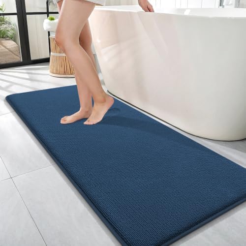 OLANLY Memory Foam Bathroom Runner Rug 47x17, Absorbent Long Bath Mat by OLANLY