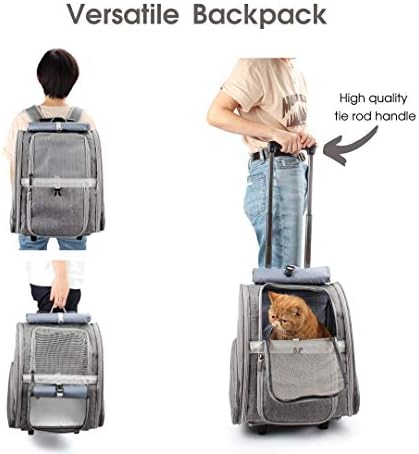 Lollimeow Pet Rolling Carrier, Dog Backpack - Image 5