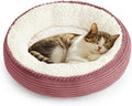Love's cabin Round Donut Cat and Dog Cushion Bed, 20in Pet Bed by Lovescabin