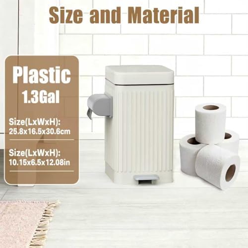 Dog Poop Trash Can for Outside & Indoor, 5L/1.3Gal Small Odor Control Pet Waste - Image 6