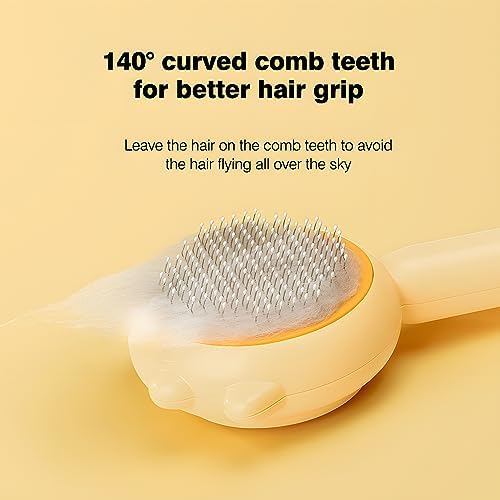 Pet Grooming Brush for Cats and Dogs, Self-Cleaning Sliker Brush for Removes - Image 4