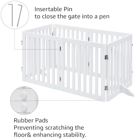 unipaws 120" Extra Wide Pet Gate and Pet Playpen Combination - Image 5