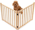 YOCAN Non-Painted Wood Freestanding Pet Gate by YOUCANPET