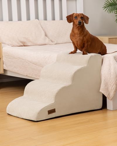 Aodisman Dog Steps for Bed or Couch, 4 Step Pet Stairs for Small Dogs & Cat - Image 2