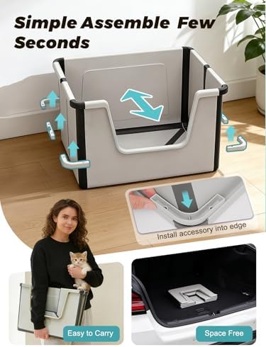 BOLUAMPHC® Large Foldable Cat Litter Boxes - Image 5
