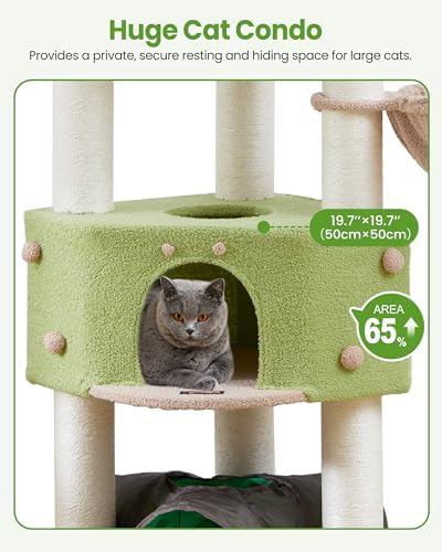 Heavy Duty Large Cat Tree Tower, Extra Wide Cat Scratching Posts - Image 3