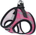 Bark Appeal Raspberry Plaid Step-in Dog Harness by BarkAppeal
