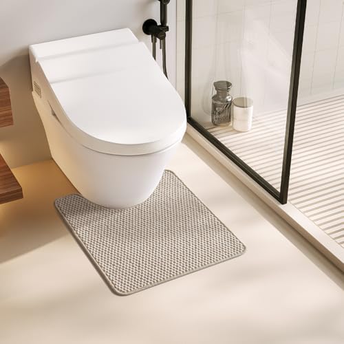 TYUU Toilet Rug, Thin Toilet Rugs U Shaped Washable Non Slip Absorbent Quick by TYUU