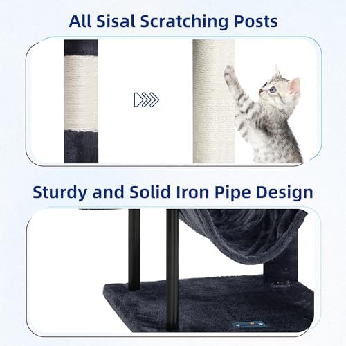 Gitelsnour Cat Tree, Cat Tower for Indoor Cats, 43.3 inch Cat Tree Tower - Image 5