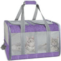 Soft-Sided Cat Carrier for 2 Cats, Breathable Mesh Design, Airline Approved by Handor