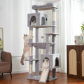 XXL Cat Tree Tower 70”with Oversized Bed, 2 Condos by Pawfessor