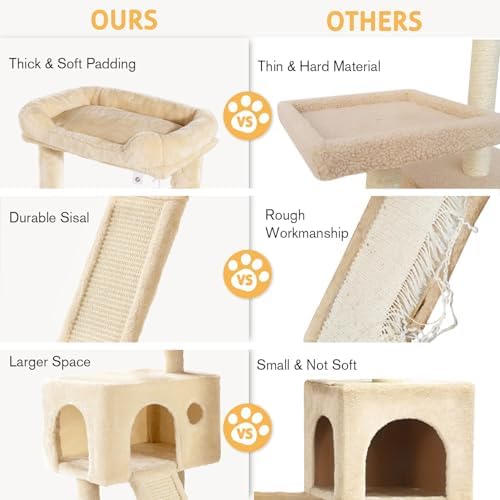 SHA CERLIN Cat Tree 36 Inches Cat Tower - Image 5