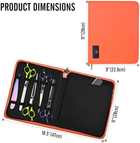 Leather Shears Case, Scissor Case, Shear Holder Holds 10 Grooming or Beauty - Image 3