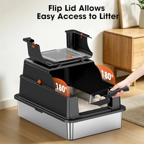 Stainless Steel Cat Litter Box – XXXL Cat Litter Tray - Image 2