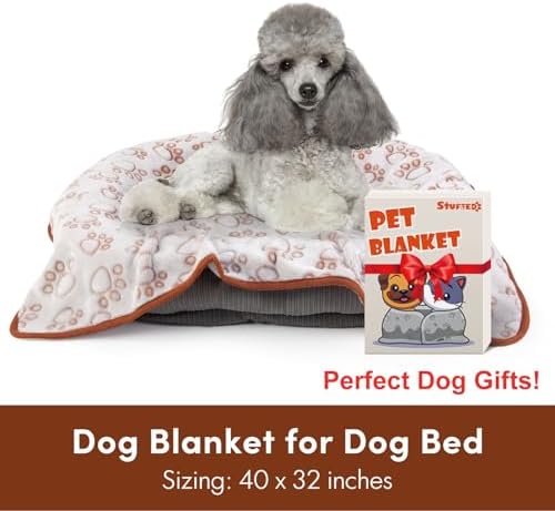 Stuffed Brown Soft Dog Blanket for French Bulldog Gifts, 32x40 inches, Premium - Image 6