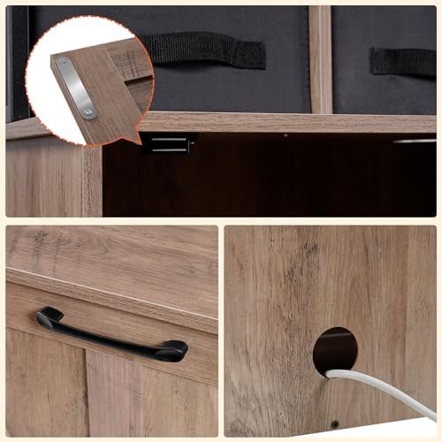 DWANTON Cat Litter Box Enclosure, 2 Storage Shelves and 2 Drawers - Image 7