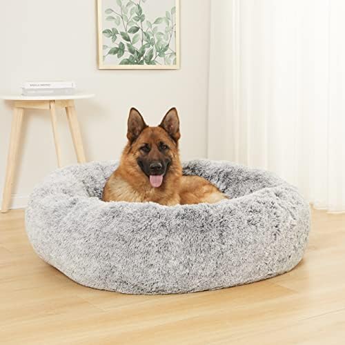 Bedfolks Calming Fluffy Donut Dog Bed - Image 2