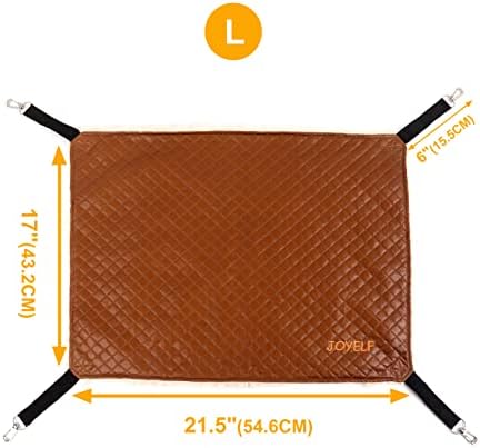 JOYELF Cat Hammock Bed, Large Reversible Cat Cage Hammock Hanging Soft Pet Bed - Image 2