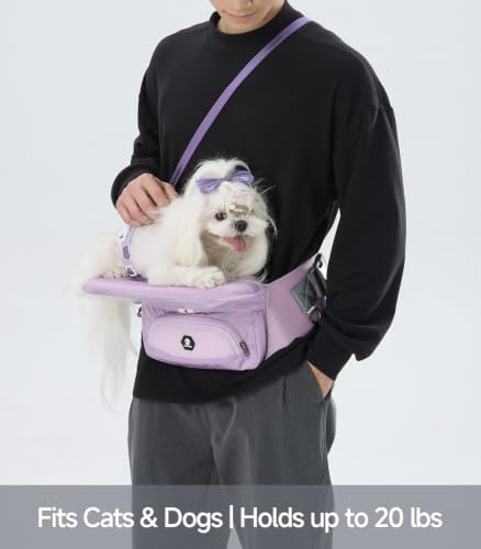 Foldable Waist Seat for Pet, Hands-Free Pet Carrier for Cats & Small Dogs - Image 2